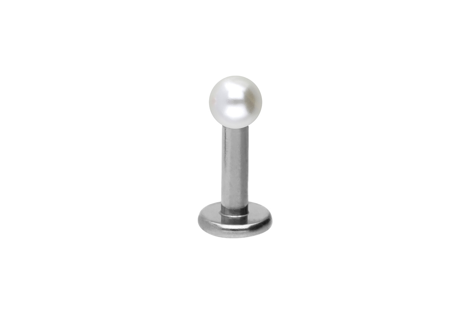 Titan Labret Piercing SYNTHETISCHE PERLE